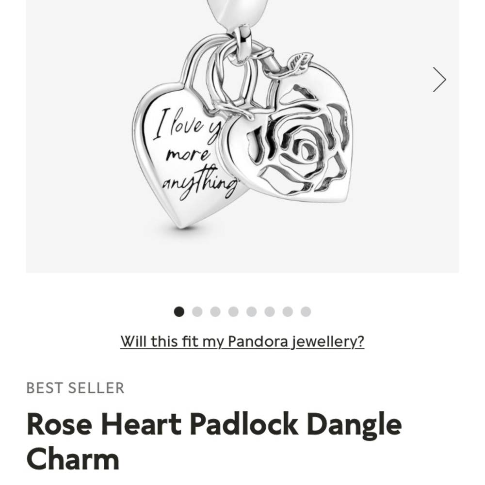 Pandora Charm I love you more than anything